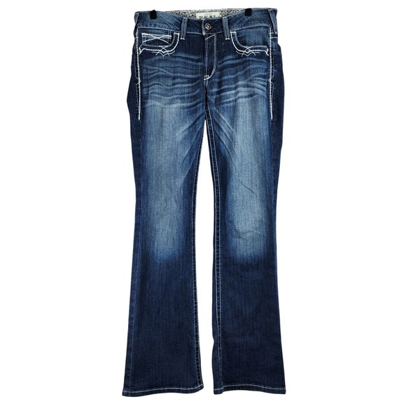Ariat Denim - Ariat Real Denim Bootcut Jeans Womens 30R Dark Wash Western Cowgirl Rodeo